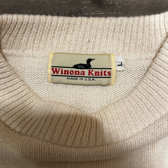 Vintage USA Men's Cream Golf Graphic Crewneck Sweater - Picture 3 of 3